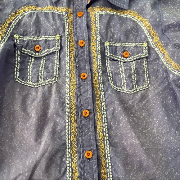 Roar Signature Button Down Long Sleeve Western Shirt, Sz S - Picture 12 of 16